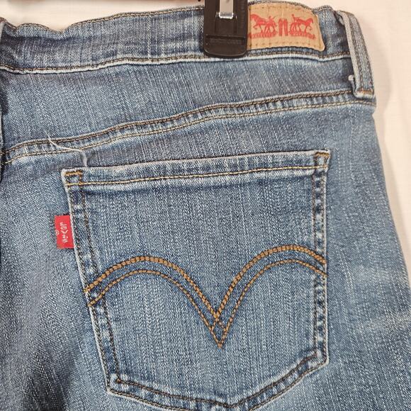 Levis 524 Too Superlow Jeans Womens 32x32* Blue Medium Wash Low Rise Bootcut - Picture 5 of 11